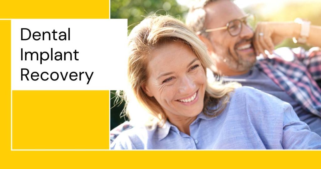 Dental Implant Recovery Couple Smiling with Implants Dental Implant Recovery Couple Smiling with Implants
