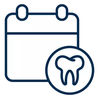 Calendar Tooth Line Icon