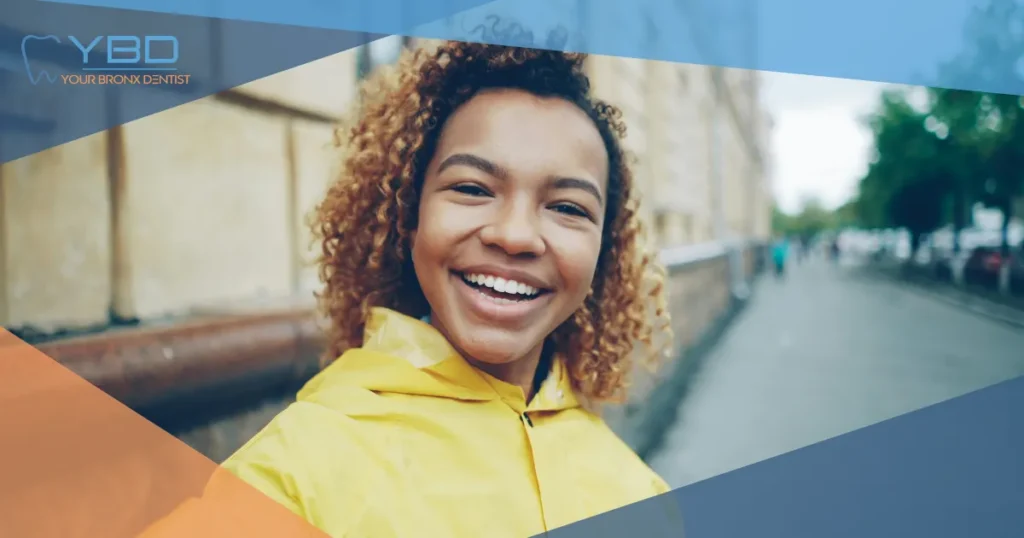 Woman Smiling in NYC Streets